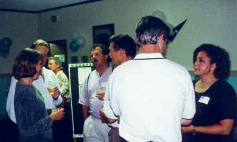 Doug Lindvig, Dave Pollard (in the back), John Chenowith, Ed Widgeon, Scott Woolman's back, Gloria Saunders